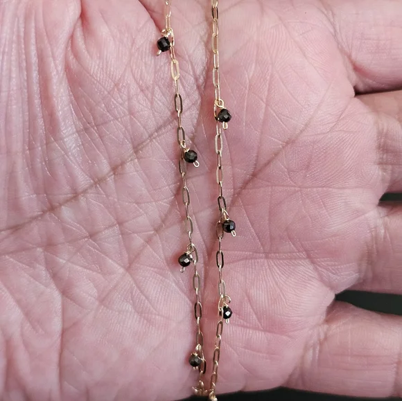 14k Gold Spinel Necklace 16 Inch